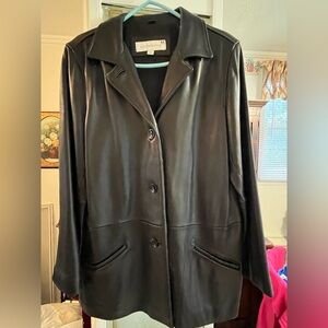 Liz Claiborne Women's Black Leather Jacket